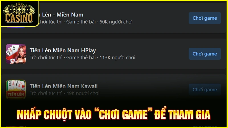 Cách chơi tiến lên miền Nam trên Facebook thắng đậm 43